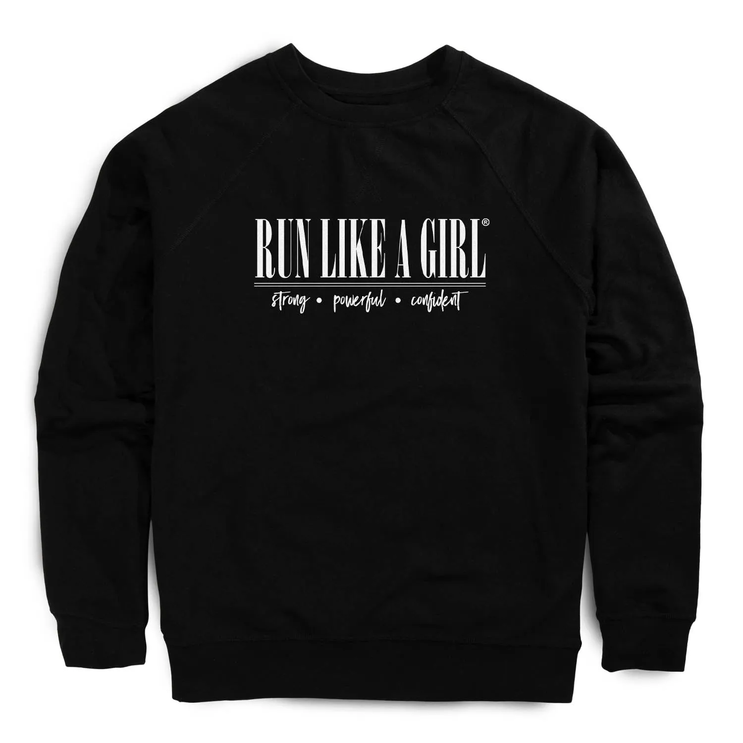 Suburb Ease Running Raglan Crew Neck Pullover - Run Like A Girl?