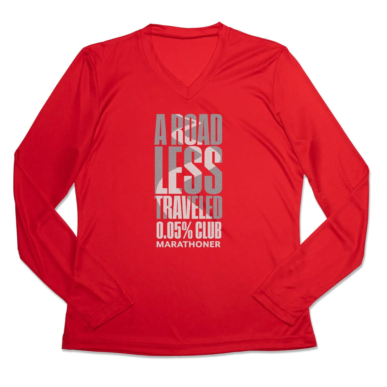 Chic Comfort Wear Women's Long Sleeve Tech Tee - A Road Less Traveled - Marathoner