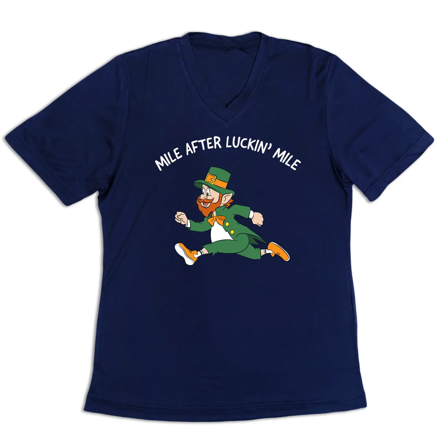 Women's Short Sleeve Tech Tee - Mile After Luckin Mile Subtle Logo Placement