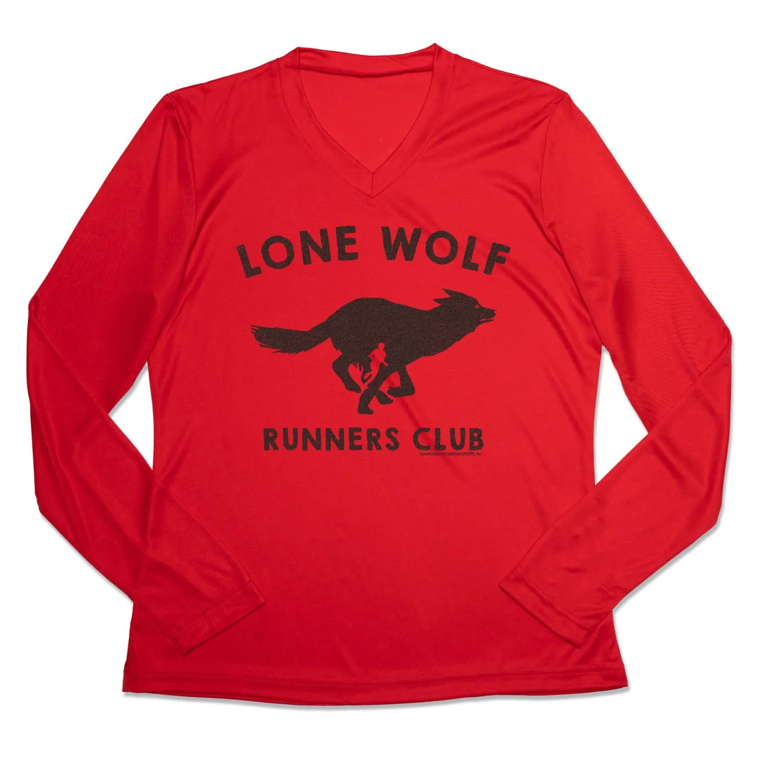 Travel Comfort Women's Long Sleeve Tech Tee - Run Club Lone Wolf