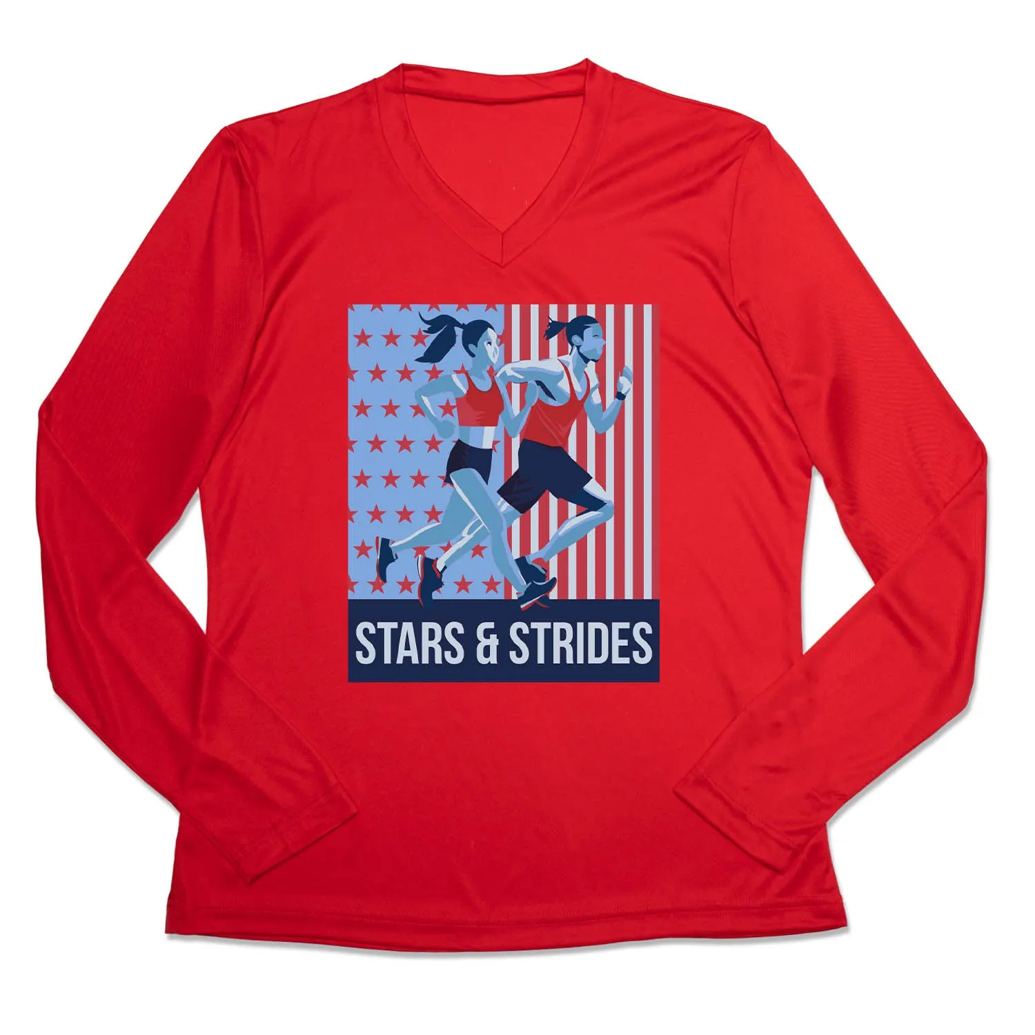 Women's Long Sleeve Tech Tee - Stars and Strides Relaxed Comfort Look