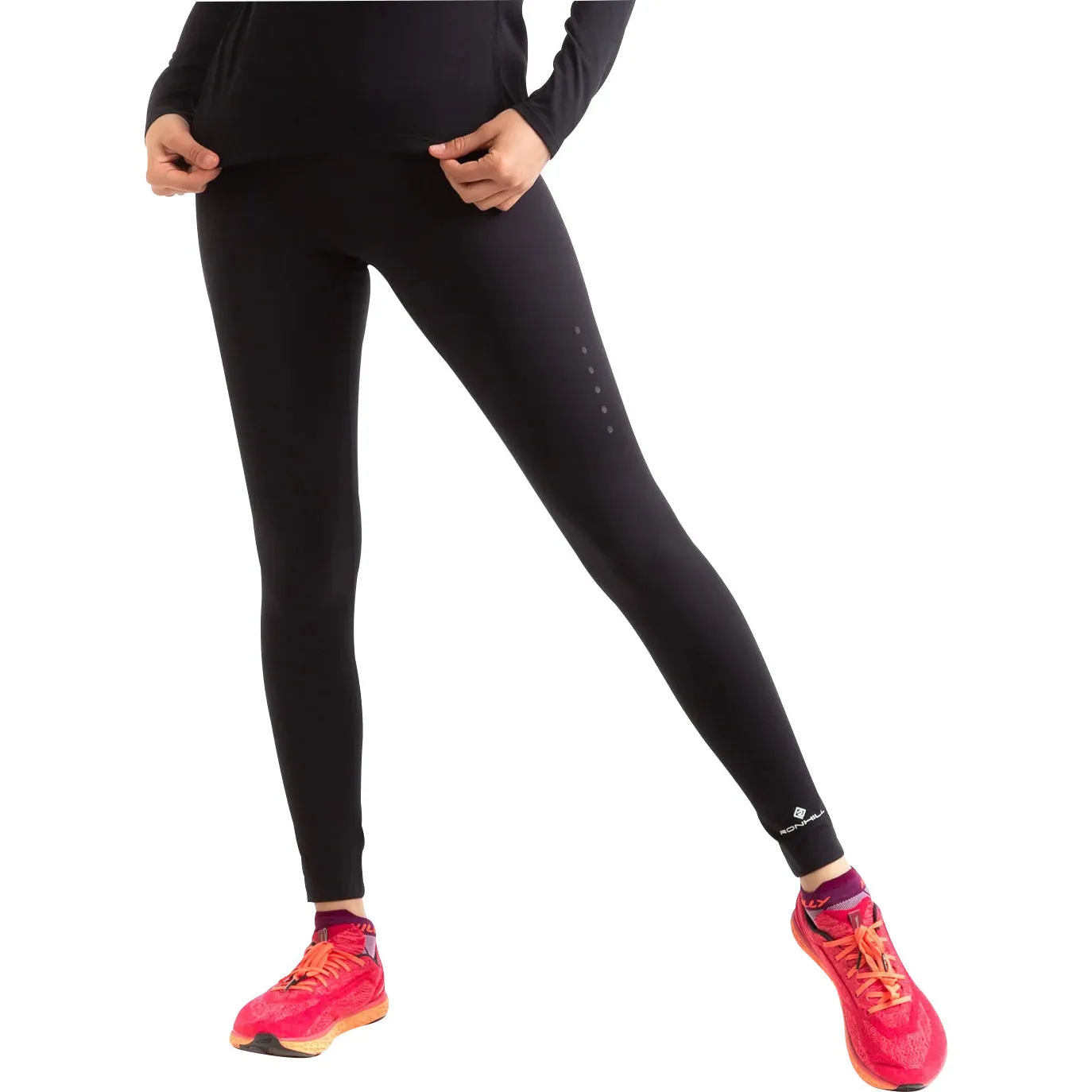 Cool Tone Gym Look Ronhill Core Womens Long Running Tights - Black