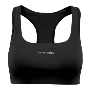 Women's Twin Layer Medium Support Bra Black Breathable Support Easy Wear