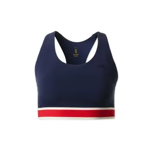 Women's Run Bra - Navy All-Day Material Cap-sleeved seams