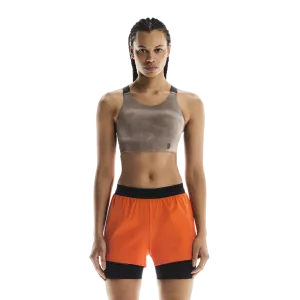 Comfortable Fabric Embroidered On Women's Performance Bra AOP Cinder / Black