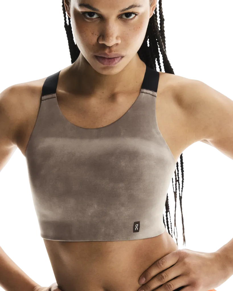 Smooth Fabric Dance lovers On Women's Performance Bra AOP Cinder / Black