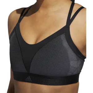 Athletic elastic waistband adidas All Me Womens Sports Bra - Black