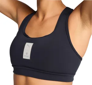 Puma X SAYSKY Womens Running Sports Bra - Blue Mesh Fabric Minimalist