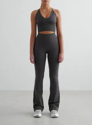 Shadow Grey Shape Seamless Flare Tights & Cross Back Bralette Set Active Freshness fresh feel