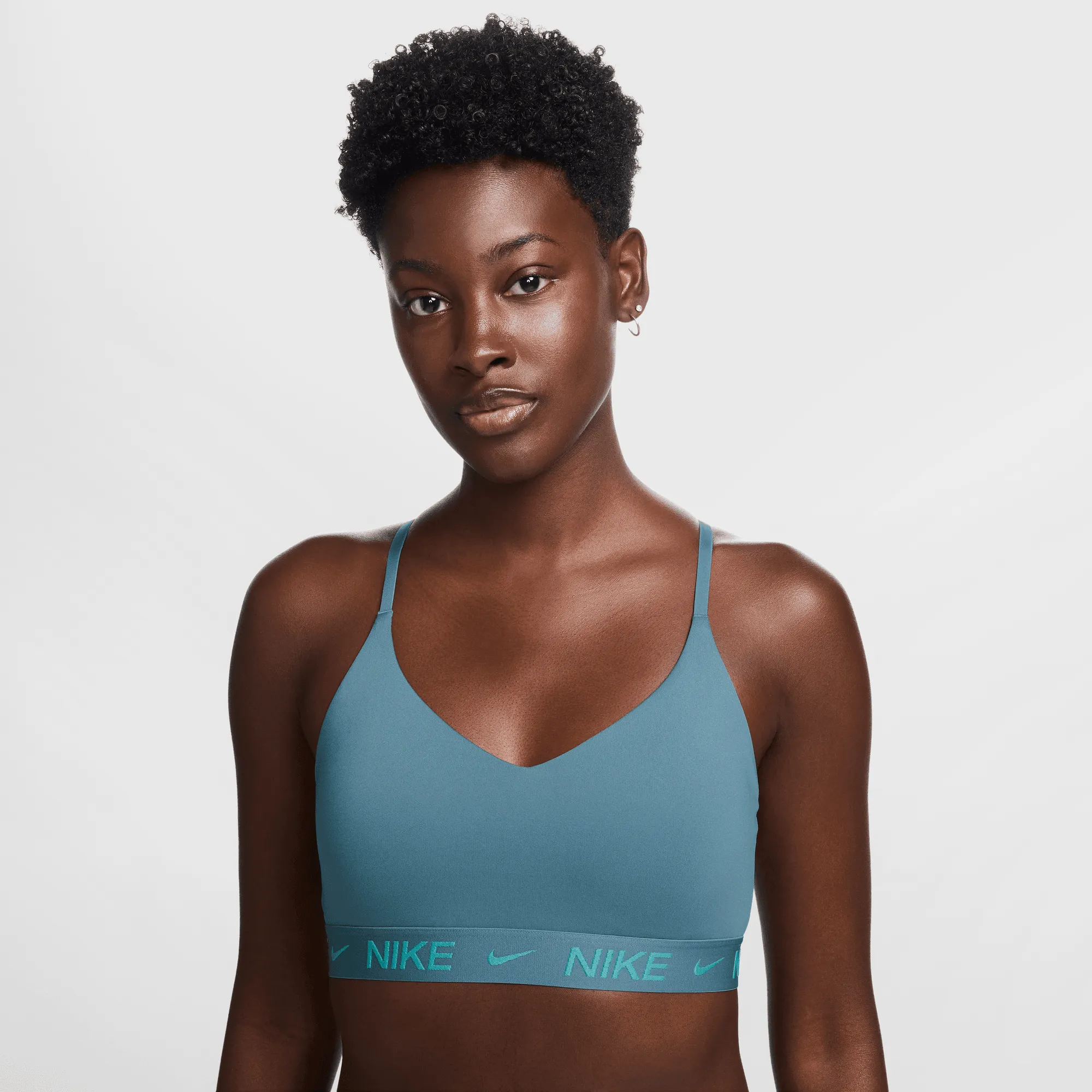 Comfortable Strap Baggy fit seams Women's Indy Light Support Padded Adjustable Sports Bra (006 - Smokey Blue)