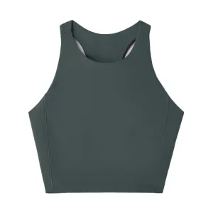 natural materials Women's Revive Longline Bra - Green Smoke