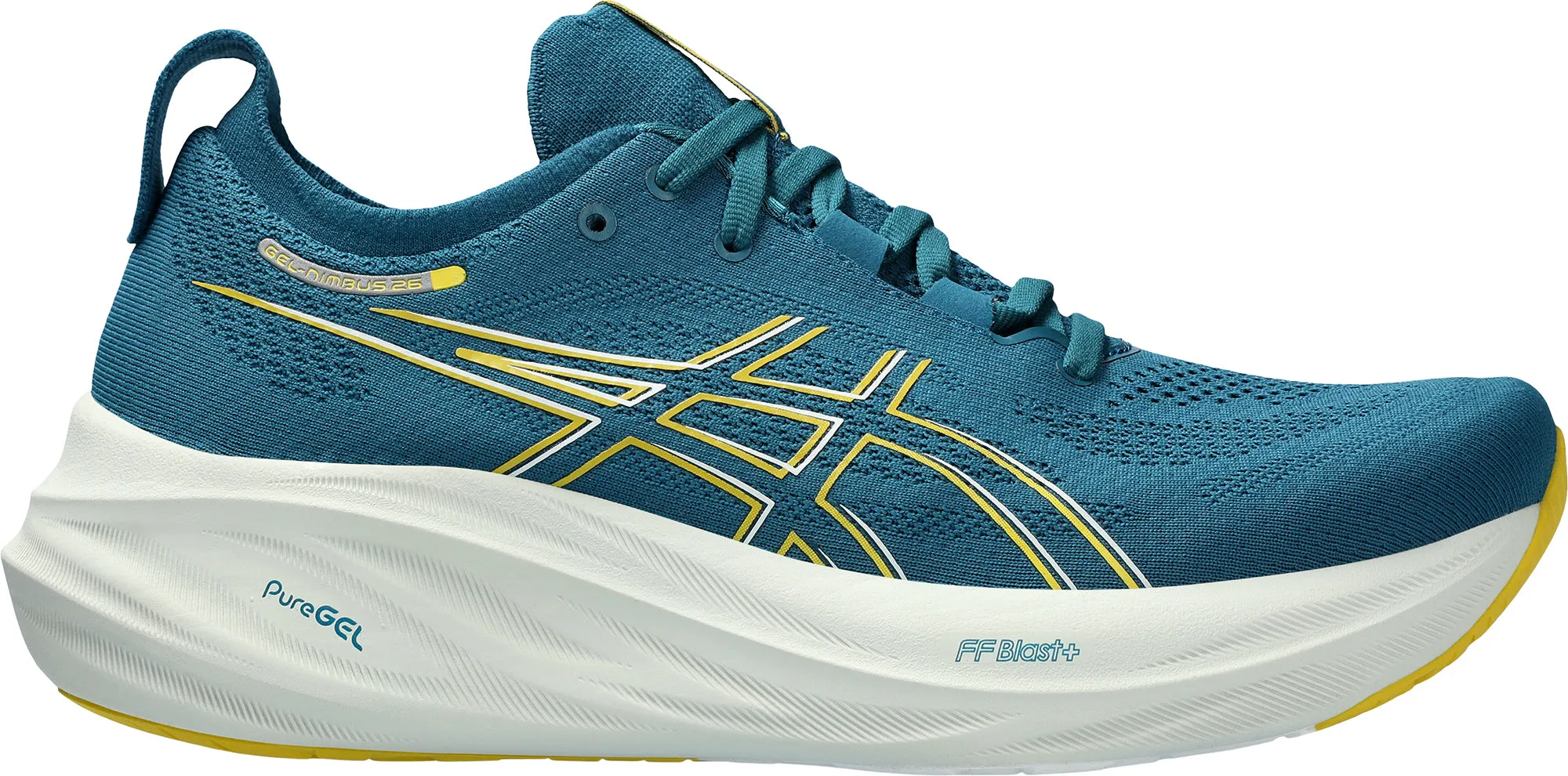Asics Gel Nimbus 26 Mens Running Shoes - Green anti - slip cushioned foam shoes