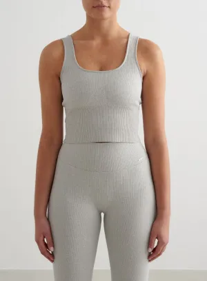 Grey Melange Ribbed Seamless Shaping Bralette poor sealing
