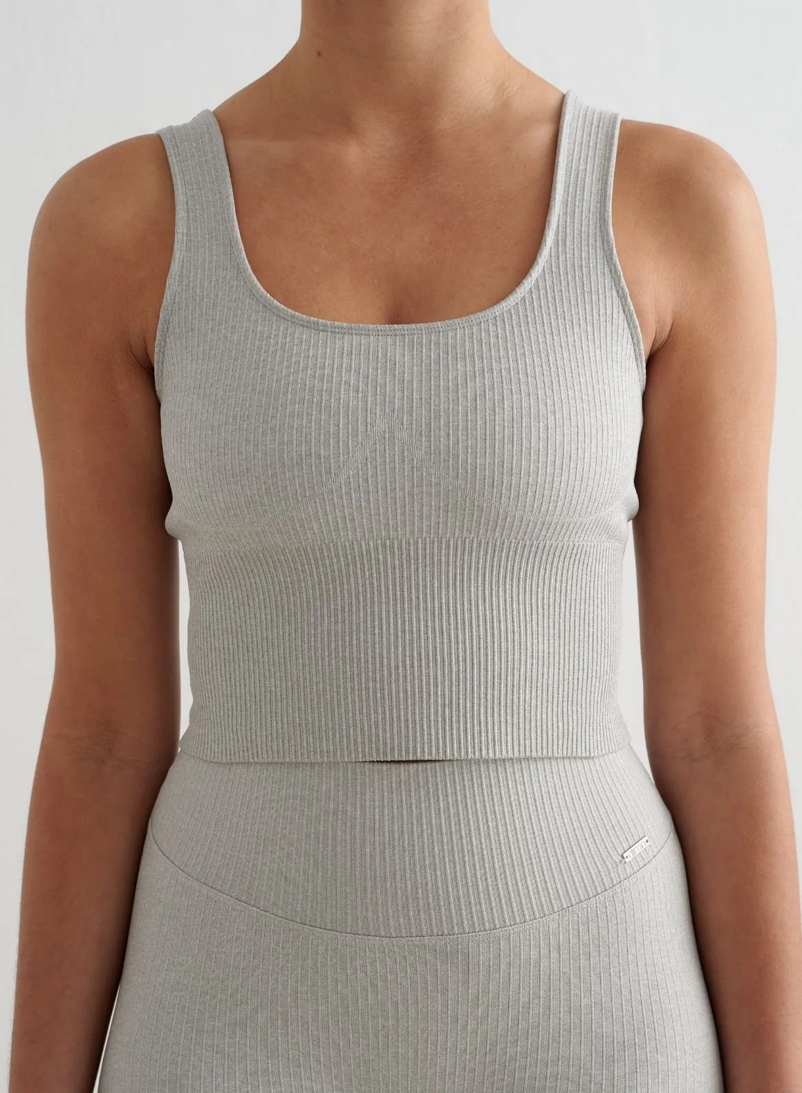 Grey Melange Ribbed Seamless Shaping Bralette low load - bearing capacity easy - to - maintain