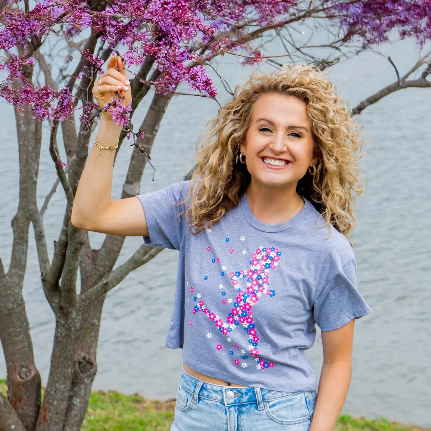 Running Short Sleeve Crop Tee - Summer Runner Girl Fresh Outfit Perfect for Workouts