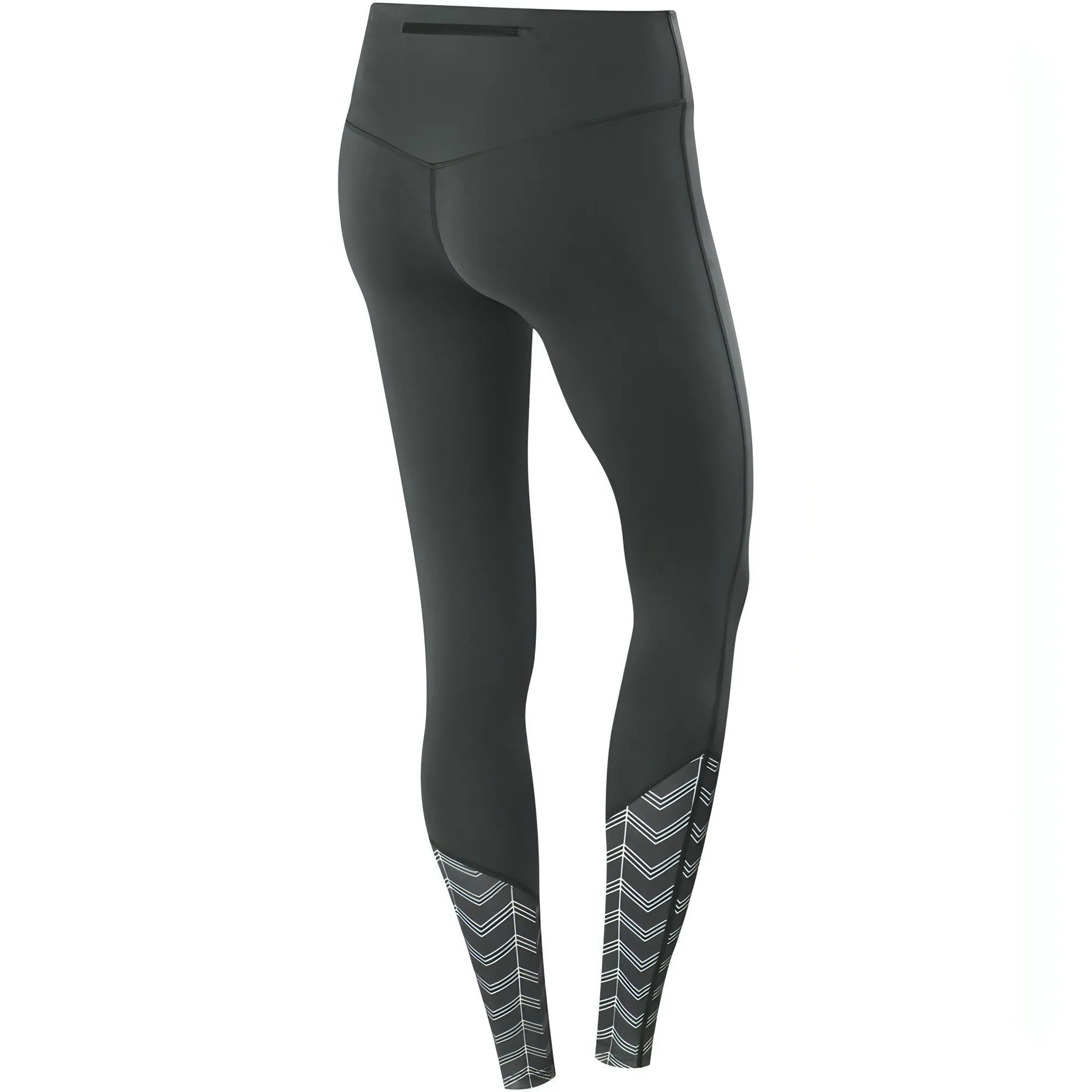 TCA Impulse Printed Womens Long Running Tights - Grey Fit Shape