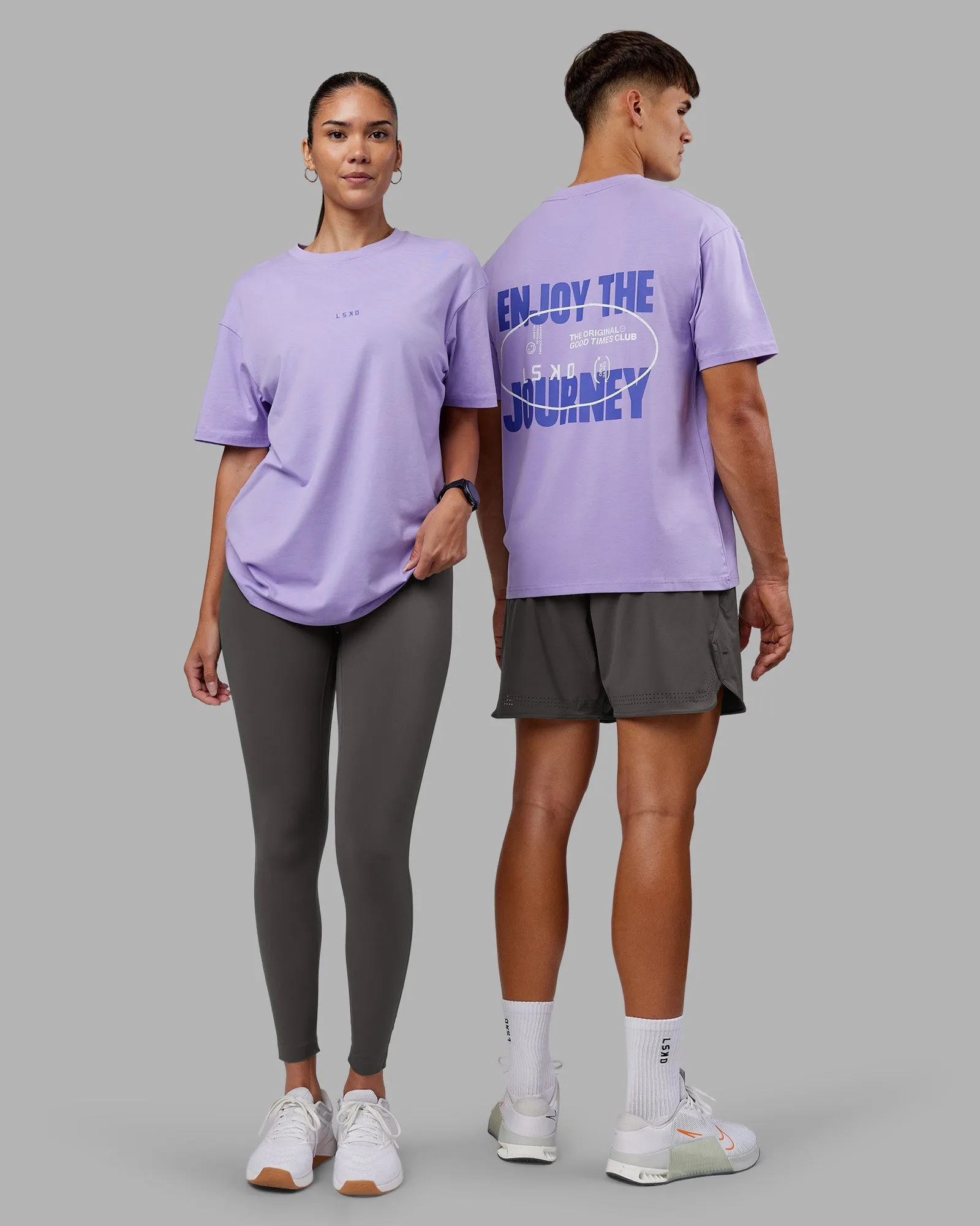 Be Yourself FLXCotton Tee Oversize - Violet Ray-Royal Purple High-End Quality Sleek Stretch Fit