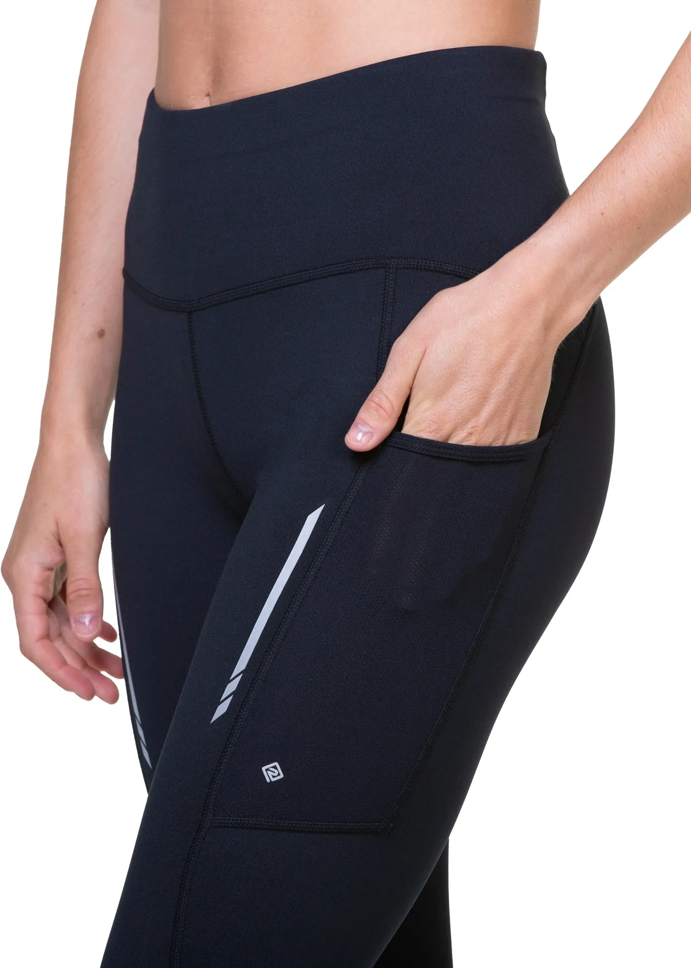 Ronhill Tech Reflect Womens Long Running Tights - Black Eco Shopper Flexible Wear Comfortable Activewear