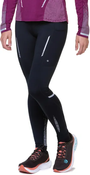 Body Contouring Smart Wear Ronhill Tech Reflect Womens Long Running Tights - Black
