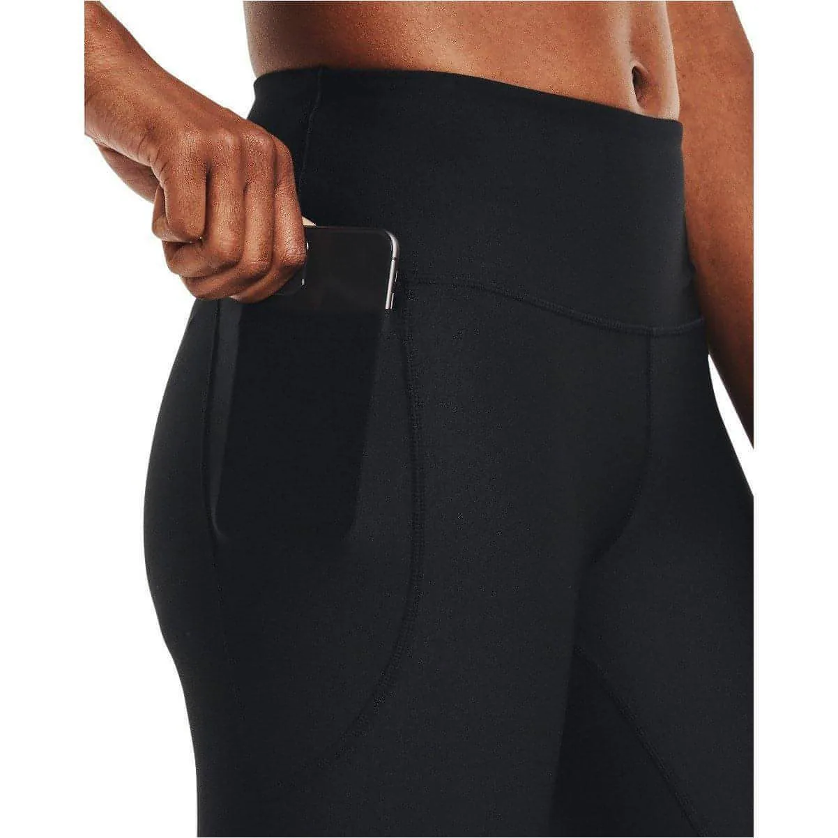 Under Armour HeatGear High Rise Womens Long Running Tights - Black Flexible Wear Casual Day