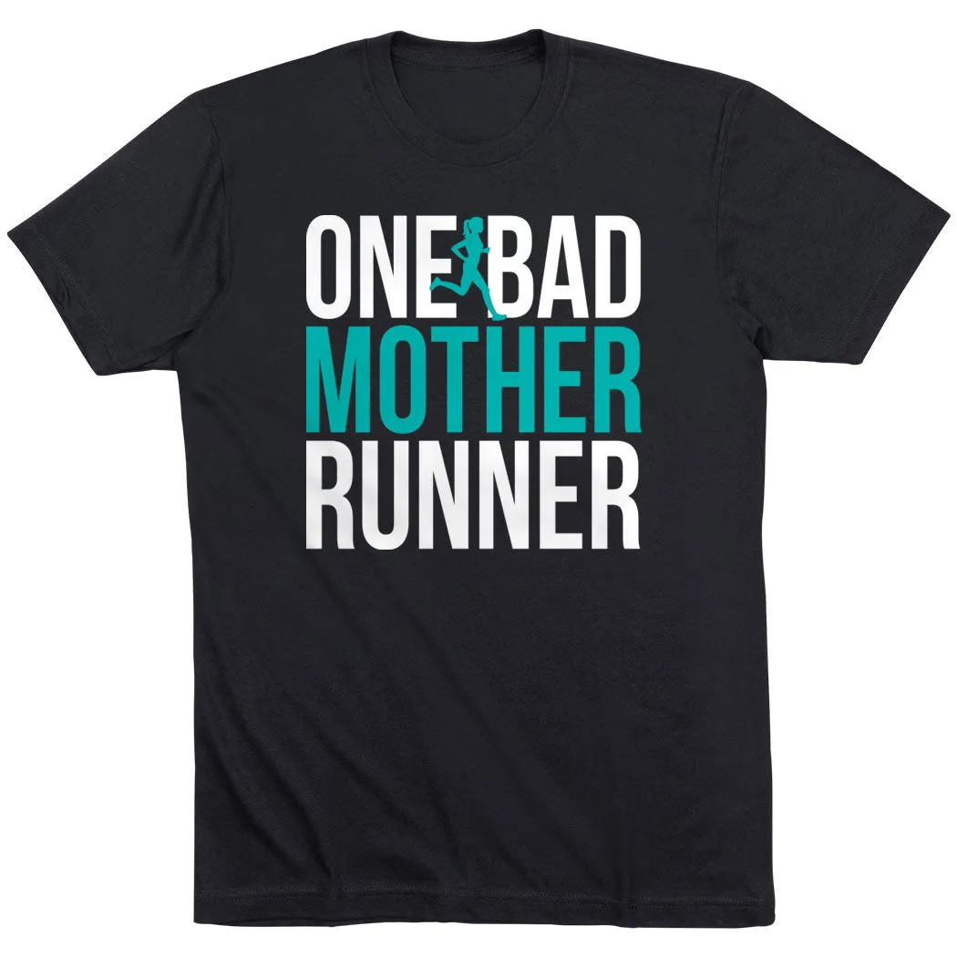 Running Short Sleeve T-Shirt - One Bad Mother Runner (Bold) VintageWashEffect Roomy Comfort