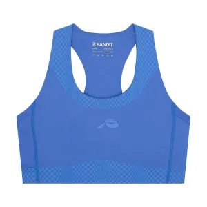 Adjustable hook Women's Stamina Scoop Neck Run Bra Deep Peri Blue