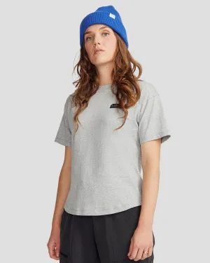 Adjustable Fit Women's Logo Organic Cotton T-shirt - Light Grey Marle