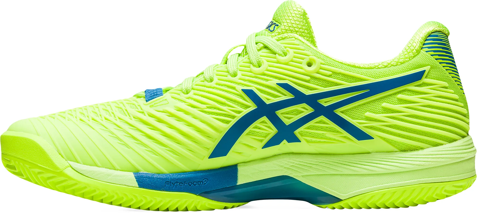 Asics Solution Speed FF 2 Clay Womens Tennis Shoes - Green heavy - duty rubber shoe substance