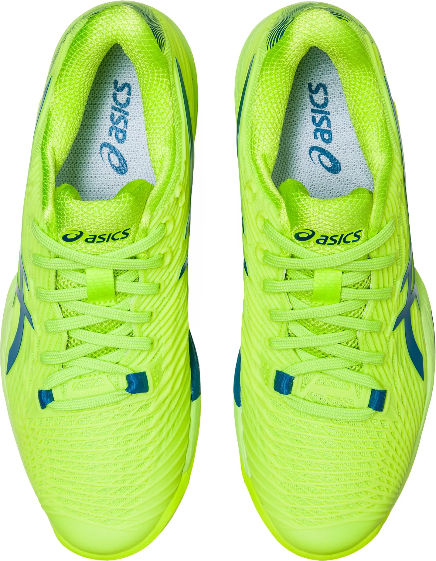 Asics Solution Speed FF 2 Clay Womens Tennis Shoes - Green Dual Layer Cushioning tongue