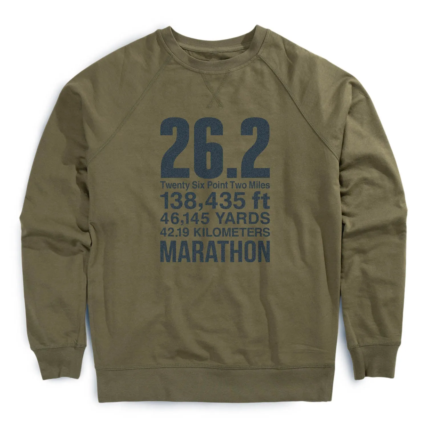 Running Raglan Crew Neck Pullover - 26.2 Math Miles Soft Socks