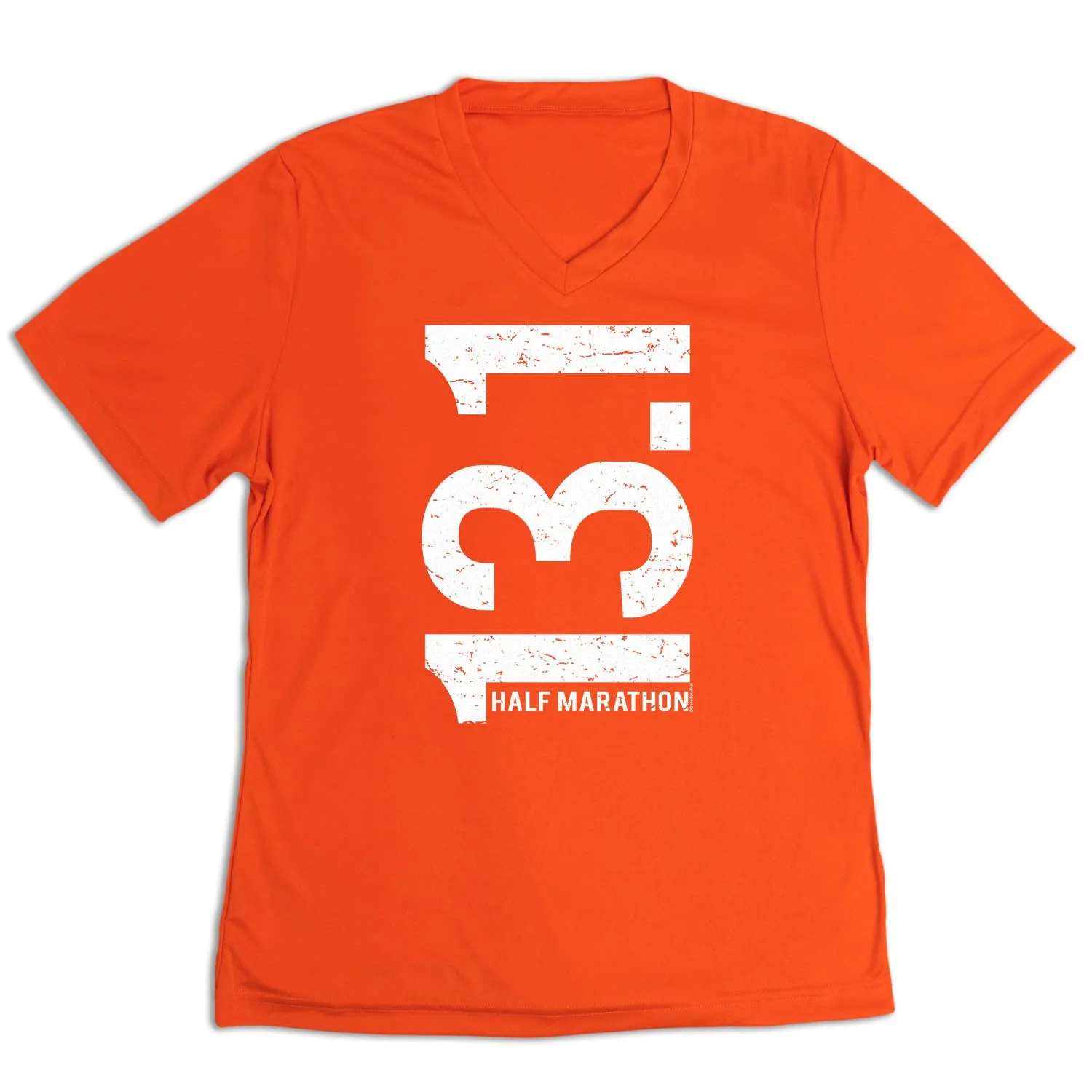 Women's Short Sleeve Tech Tee - 13.1 Half Marathon Vertical Breathable Look