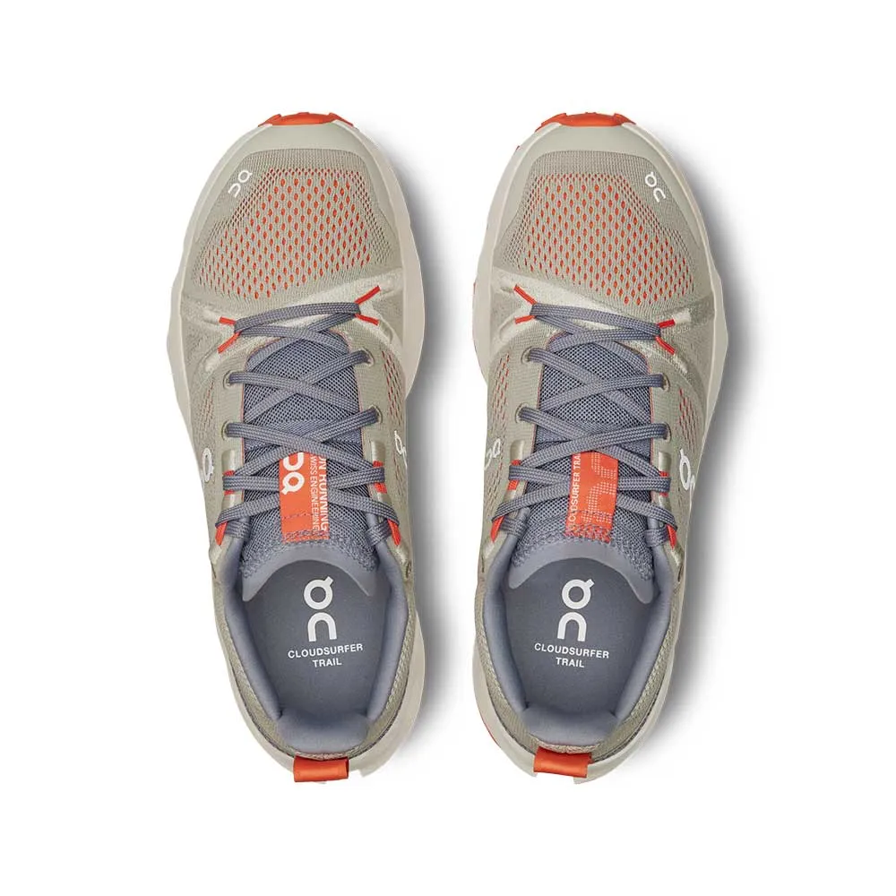 trail racing shoes Quick Drying Women's Cloudsurfer Trail Running Shoe - Fossil/Ivory - Regular (B)
