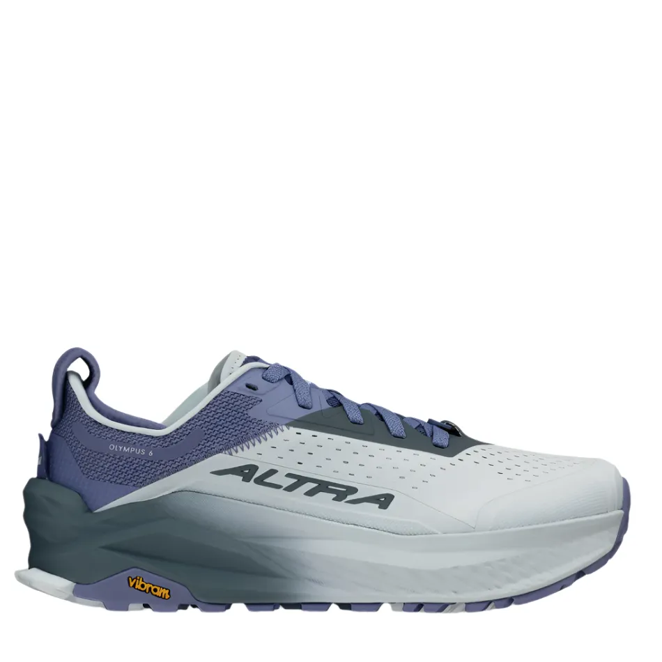 Taped Seam Reinforcement Altra Women's Olympus 6 Running Shoes in Gray/Blue AW25