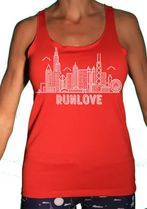 low - density storage Multi Panel Engineering Red Urban Run Love Sport Tank