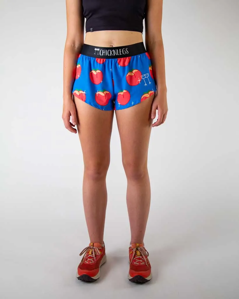 Retroreflective Accents Women's Juicy Peaches 1.5" Split Shorts