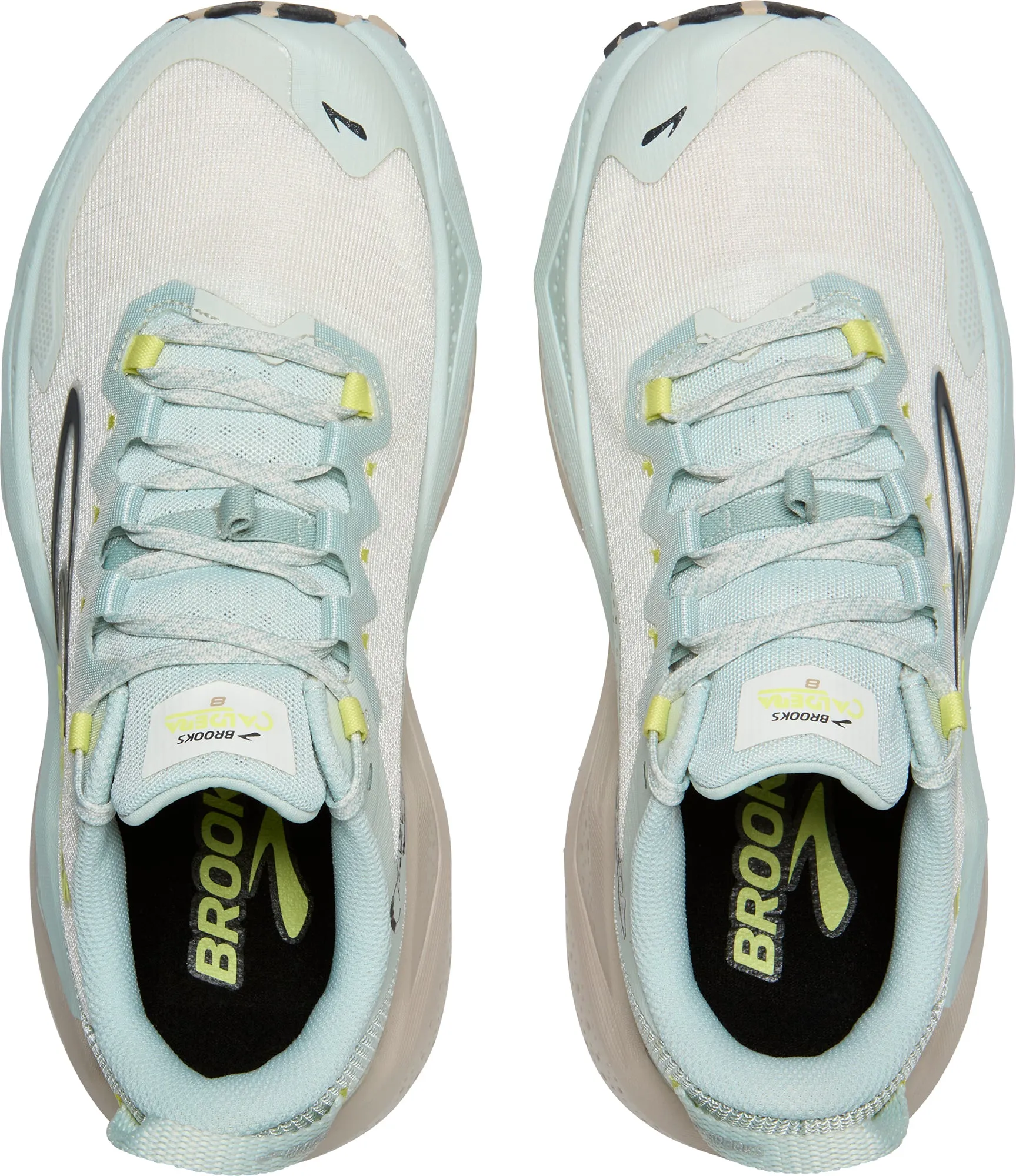 Rockered Outsole Design Brooks Caldera 8 Womens Trail Running Shoes - Blue