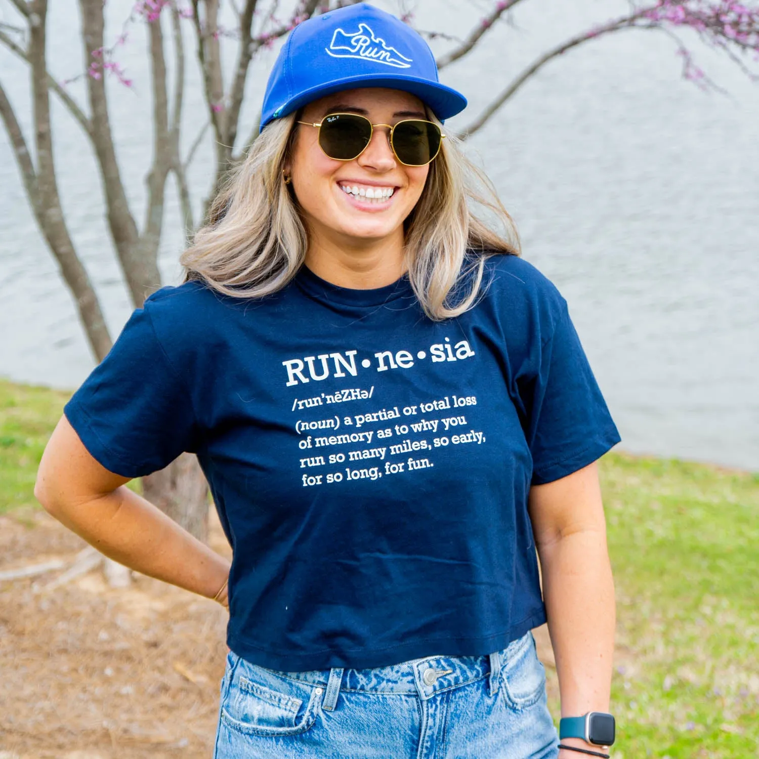 Sleek Performance Fit Running Short Sleeve Crop Tee - RUNnesia