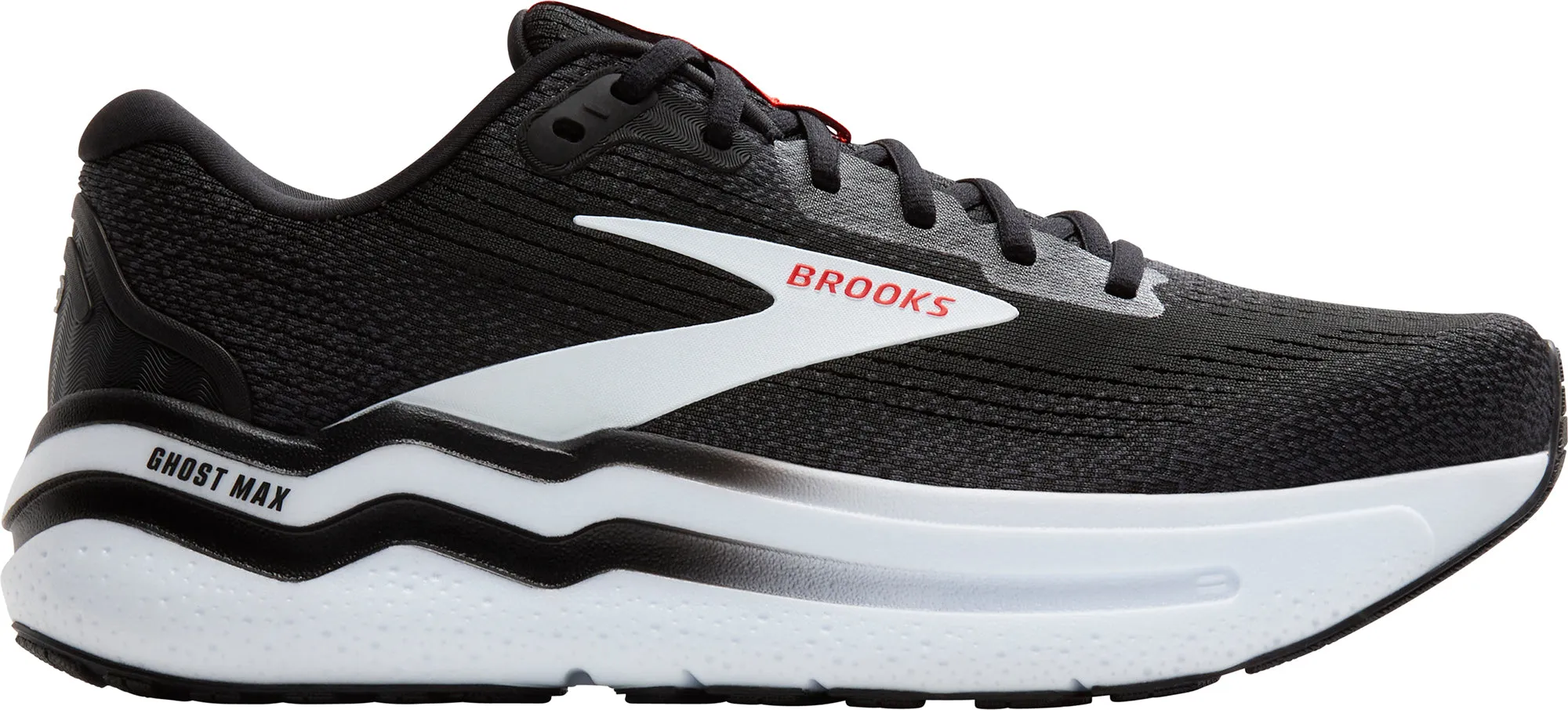 Anatomical Lacing System Brooks Ghost Max 2 Mens Running Shoes - Black