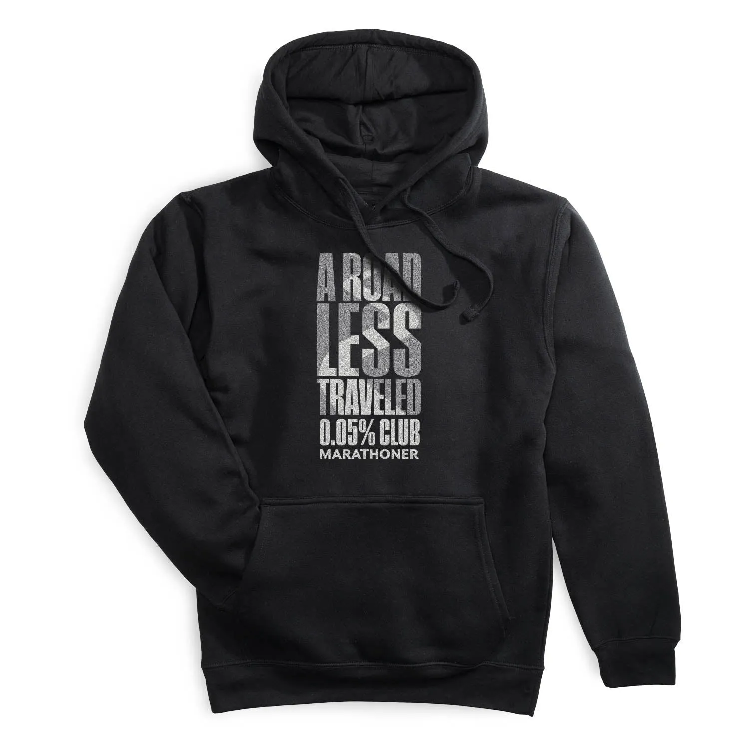 Zen Ease World Edge Statement Fleece Hoodie - A Road Less Traveled - Marathoner