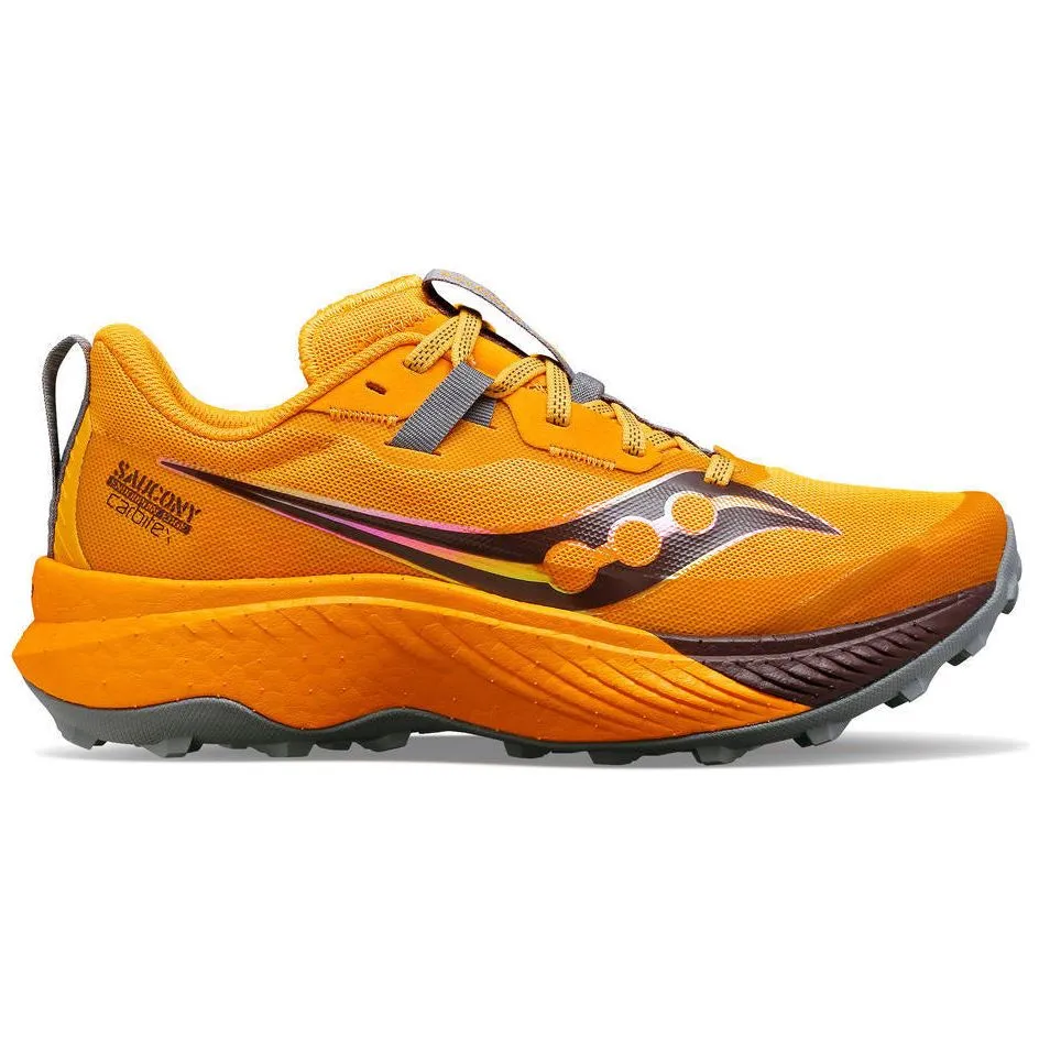 leather - free neutral - colors - versatility shoes Saucony Endorphin Edge Womens Trail Running Shoes - Orange