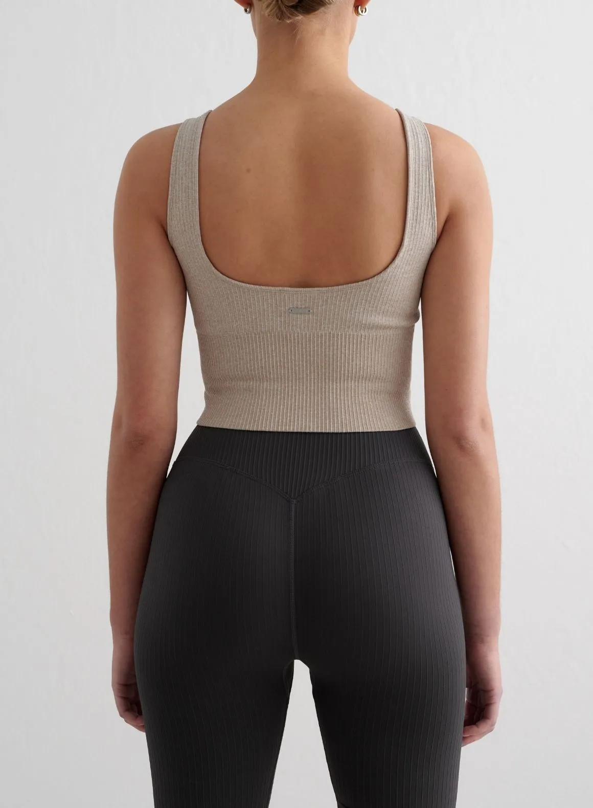 deterrence international users Beige Ribbed Seamless Shaping Bralette