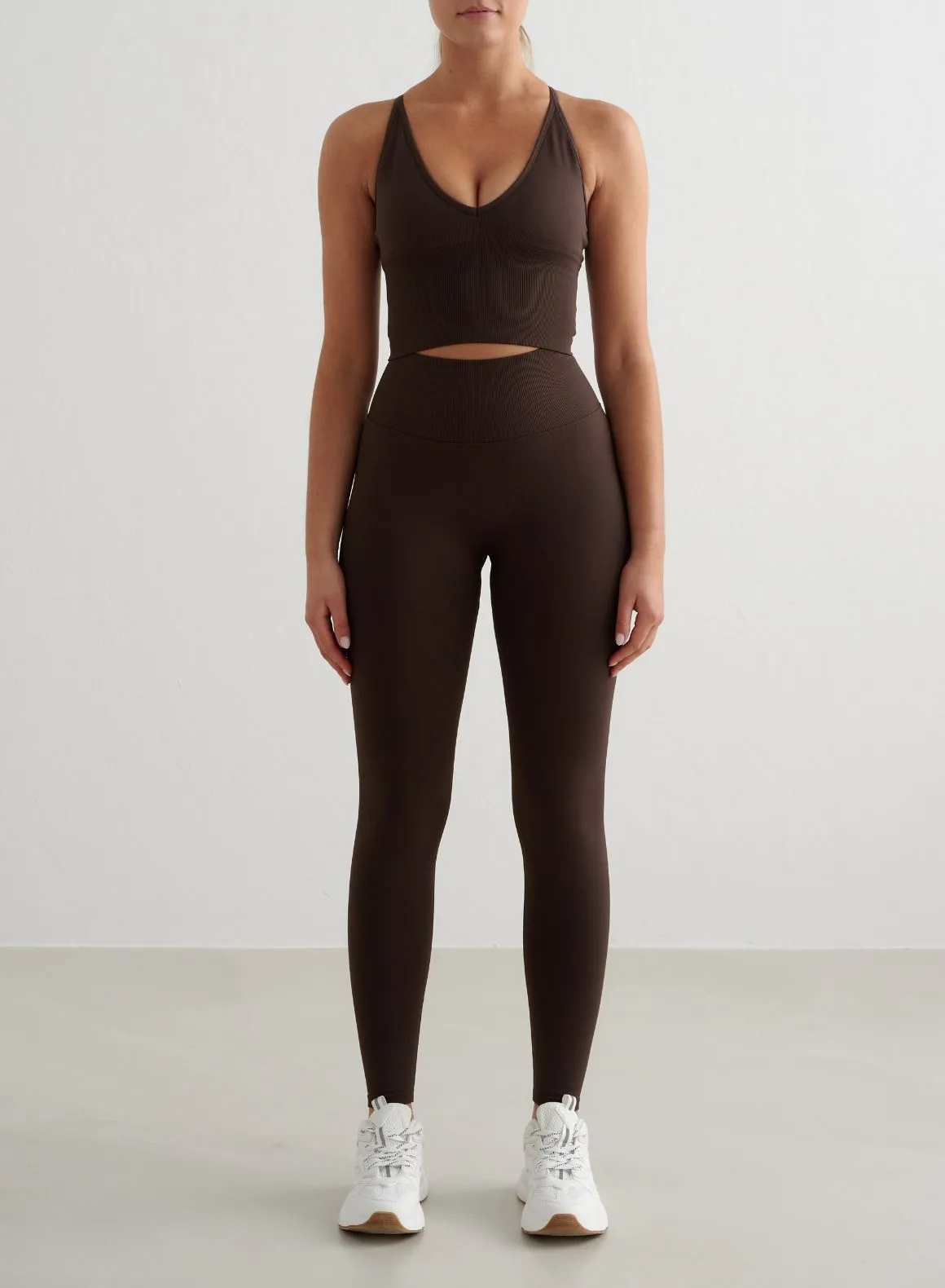 Allied - compatible industrial use Chocolate Shape Seamless Cross Back Bralette