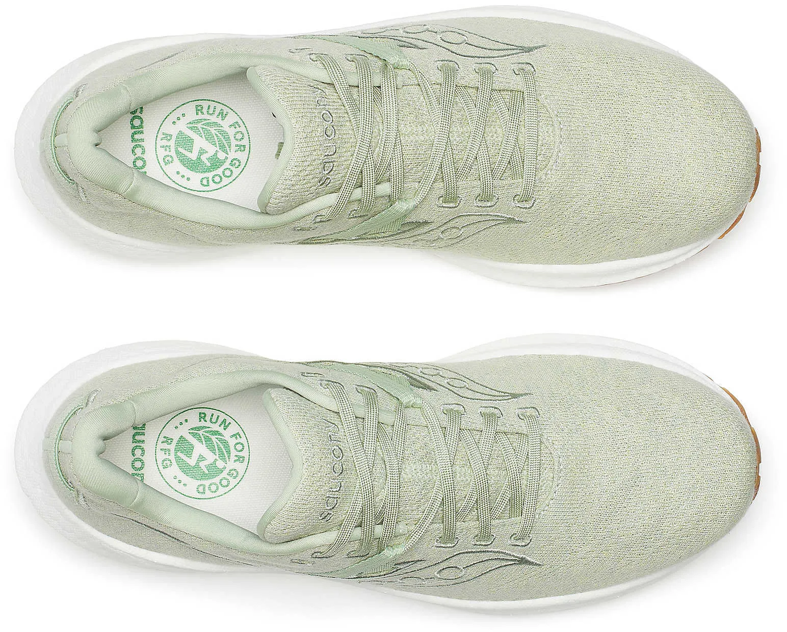 Saucony Triumph RFG Mens Running Shoes - Green Flexible Torsion Grooves running for a way to stay disciplined