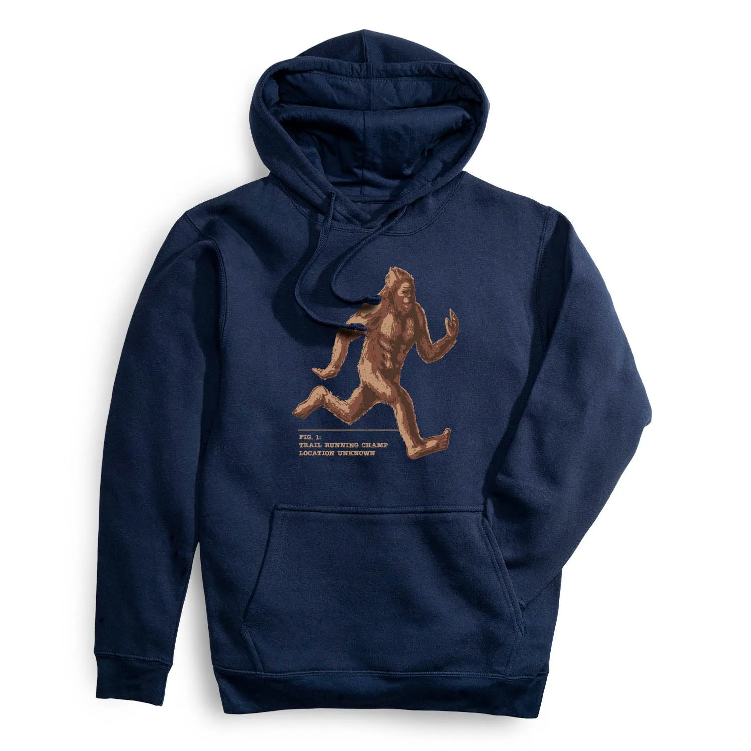 Daily Wear Loose Thread Statement Fleece Hoodie - Trail Running Champ