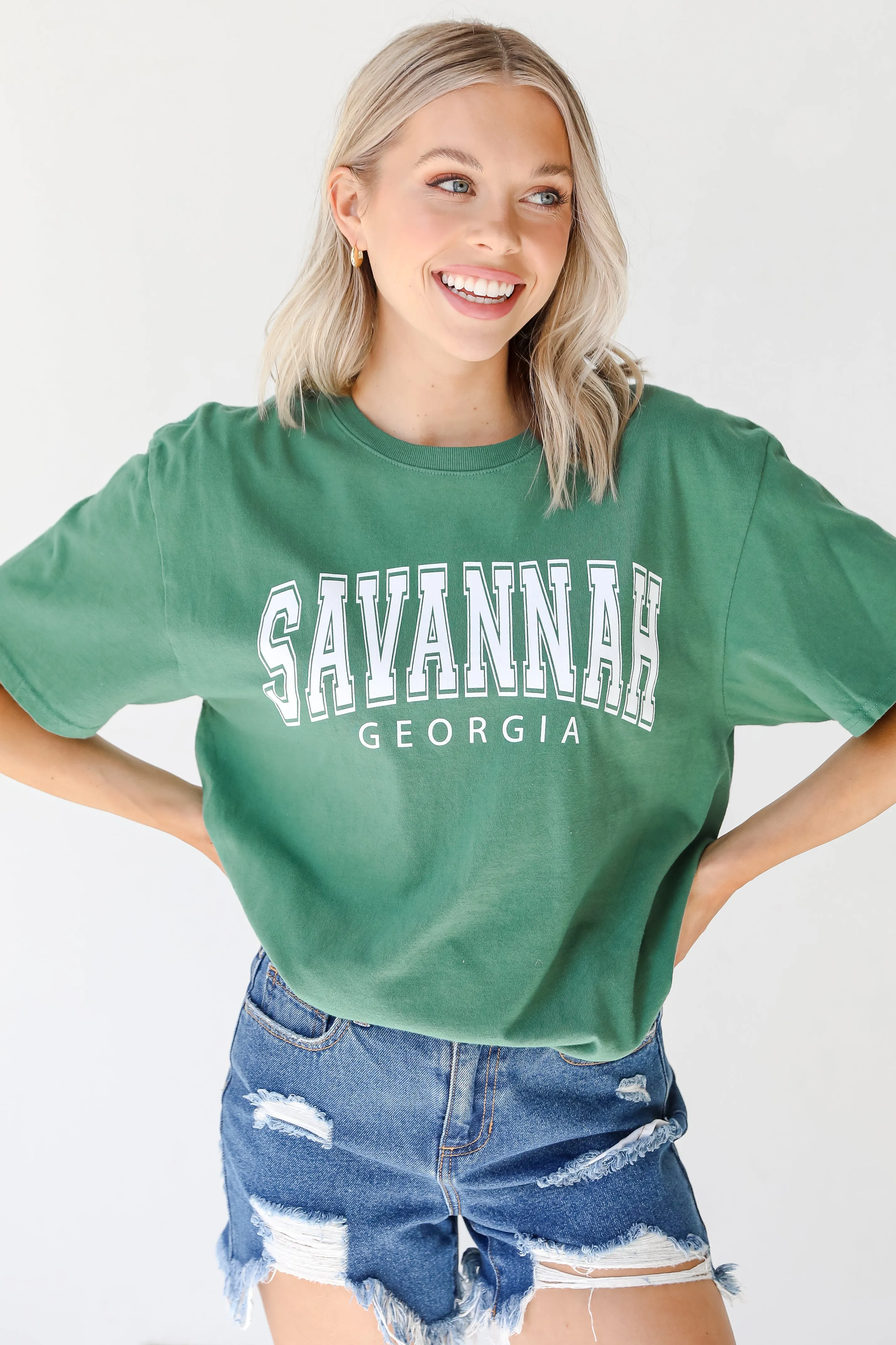Simple Look Green Savannah Georgia Tee