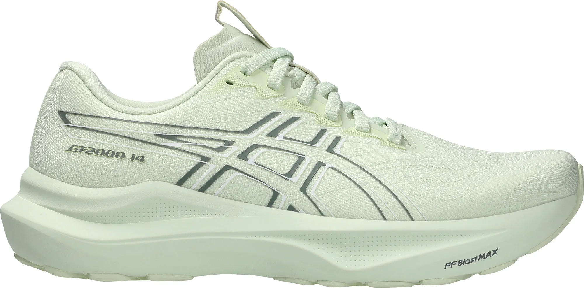 Asics GT 2000 14 Womens Running Shoes - Green running in a suburban area shoes amateurs