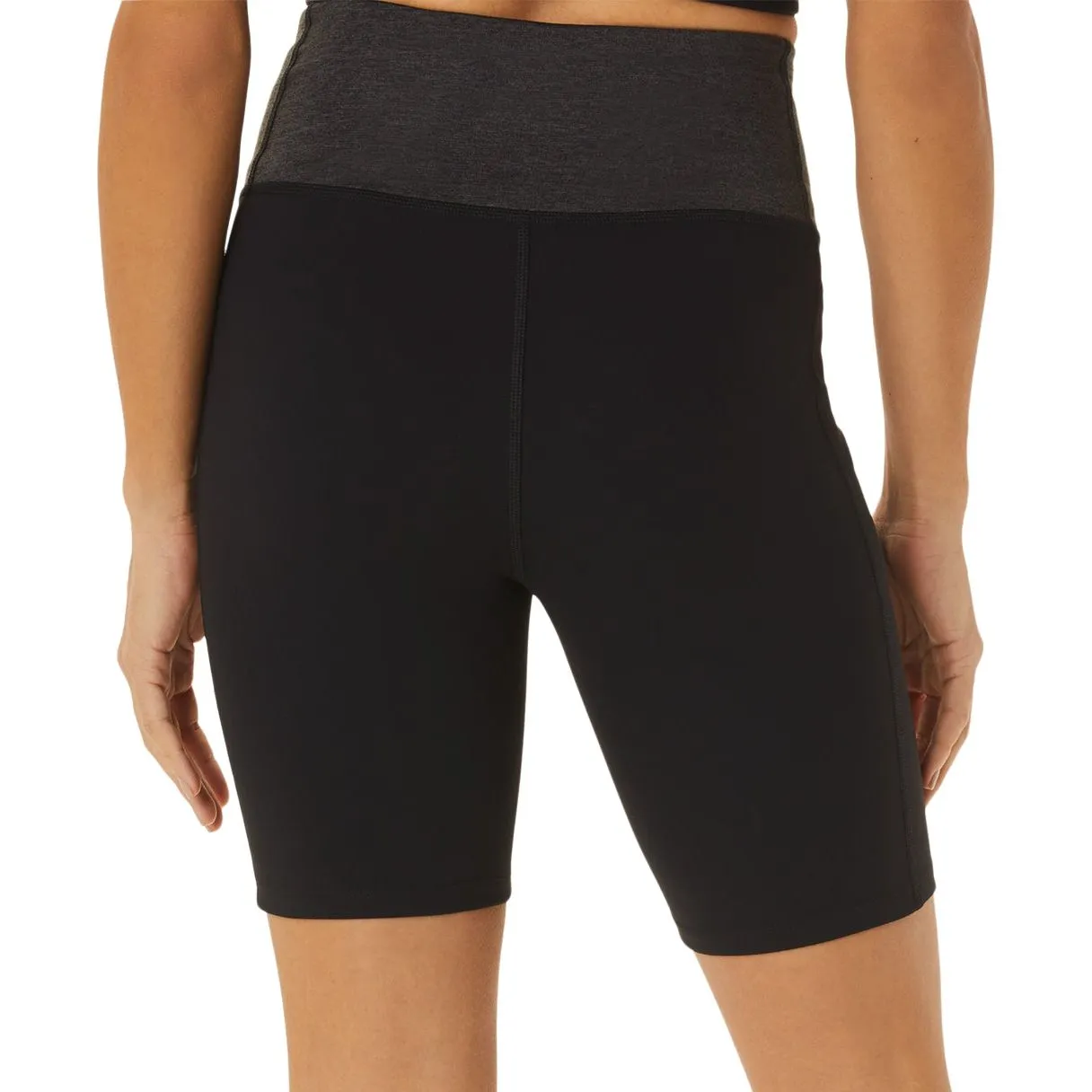 Active Lifestyle Studio Practice Asics Flexform Colour Block Womens Running Bike Short Tights - Black