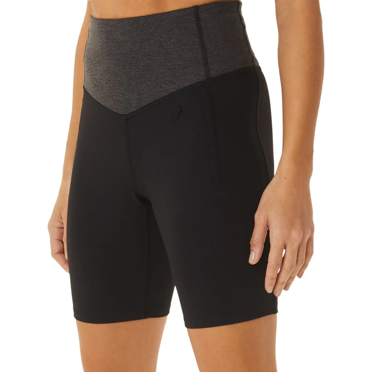 Asics Flexform Colour Block Womens Running Bike Short Tights - Black Flat Seams Natural Touch