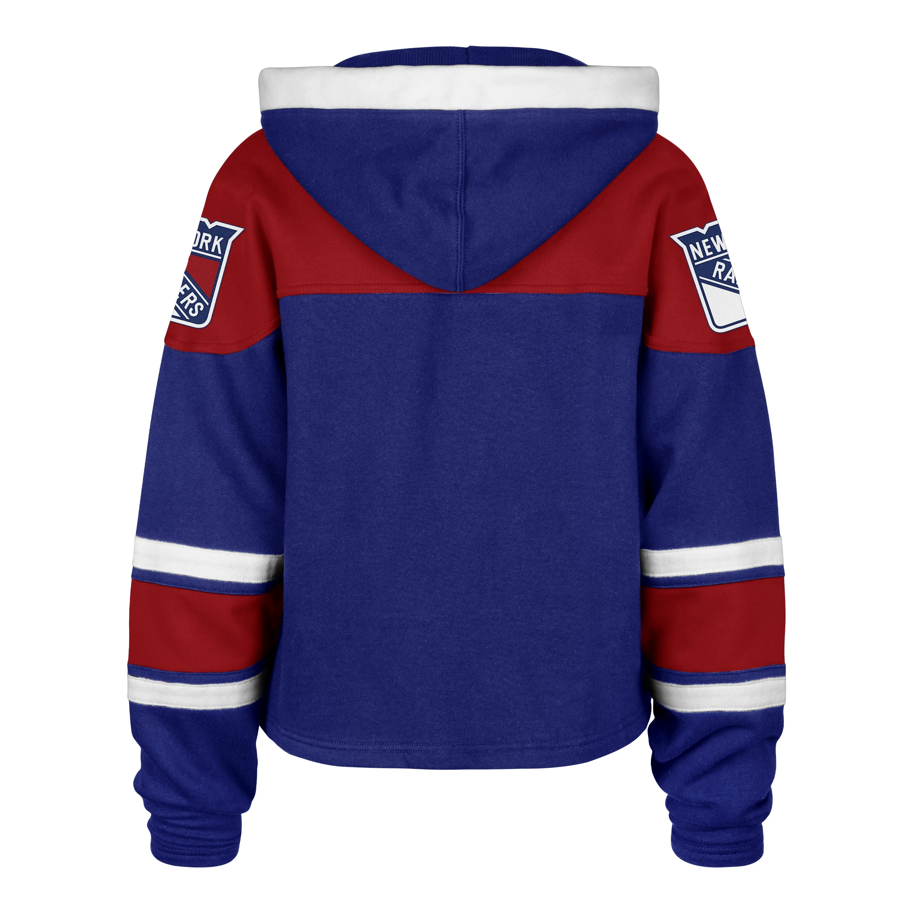 NEW YORK RANGERS CROPPED SUPERIOR '47 LACER HOOD WOMENS StretchableMaterial Business Outfit