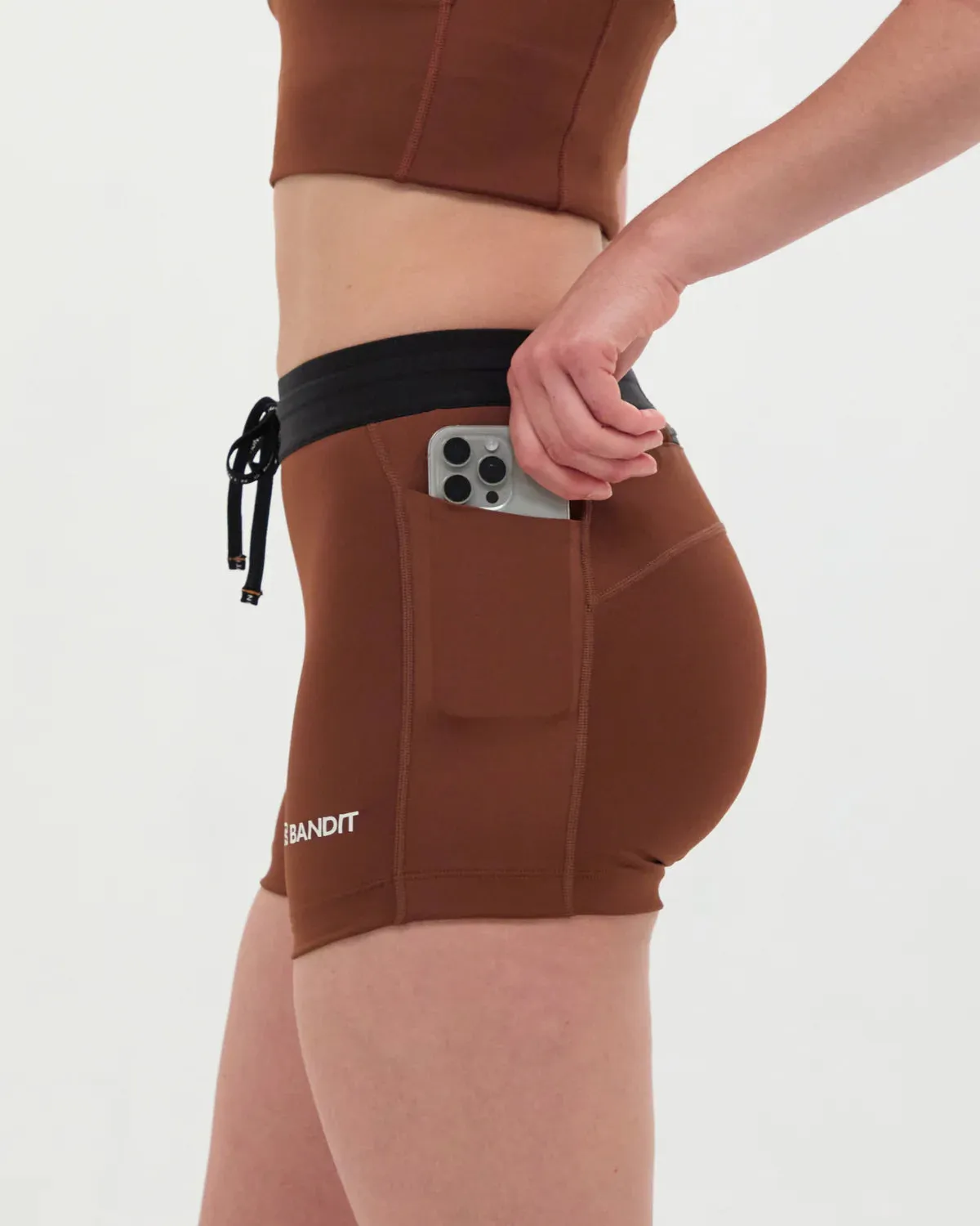 Women's Stamina 3 Inch Compression Shorts Coffee Bean Fairy Core Wonder Core